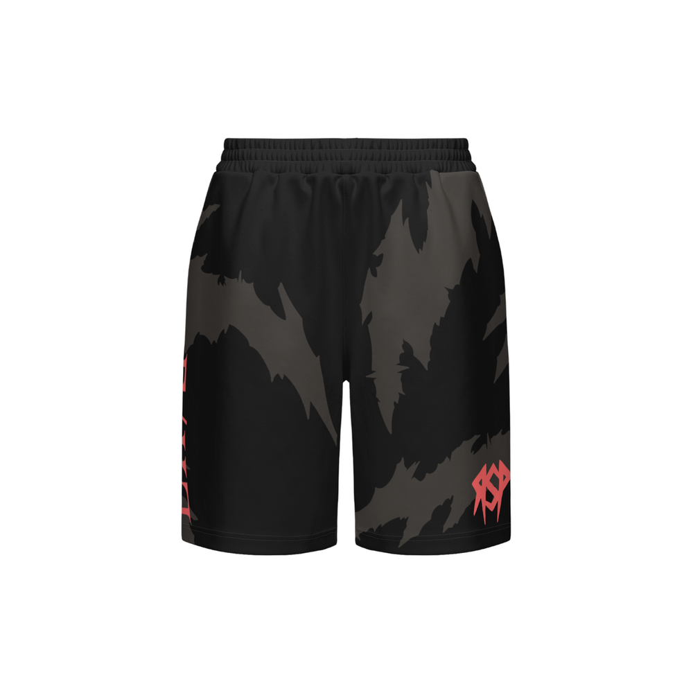 F4KƎ GODS “Scarred” Collection - Beastly Battles (Red Edition) Shorts